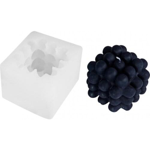 3D Bubble Cube Ball Soy Wax Candle Mold DIY Silicone Plaster Decoration Candles Mould Soy Aroma Wax Soap Mold Candle Crafts