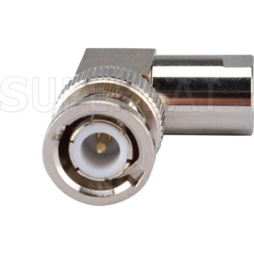 Superbat 5 pcs BNC-FME Adapter BNC Plug to FME Plug Right Angle RF Coaxial Connector