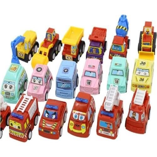 6pcs/set Mini Pull Back Toy Plastic Car Model Car Toys for Children Kids Baby Vehicle Toys
