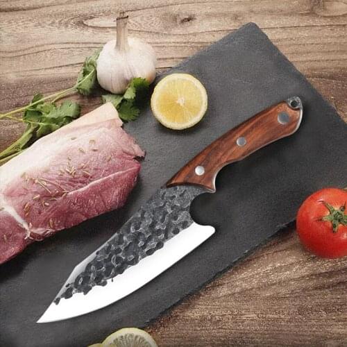 7 Inch Boning Knife Stainless Steel Forged Butcher Knife Meat Fish Fruit Vegetable Meat Cleaver Kitchen Chef Knife
