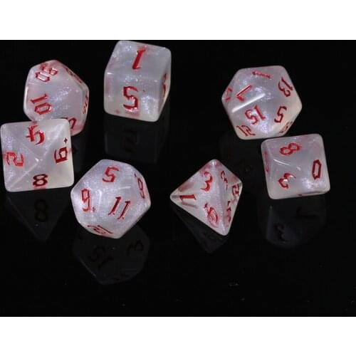 7 Pcs Resin Polyhedral Dices for DND RPG MTG Dials Dice Desktop Table Board Game Toys