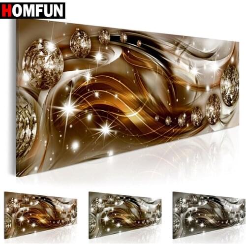 HOMFUN Diamond Painting Cross Stitch "Golden Abstract" 5D DIY Diamond Embroidery Full Square/round Rhinestone Of Picture