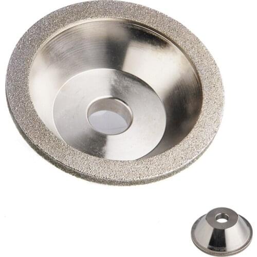 100mm Diamond Grinding Wheels 60/80/100/120/150/180/240/400 Grits Bowl Grinding Polishing Wheel For Carbide Abrasive Tools