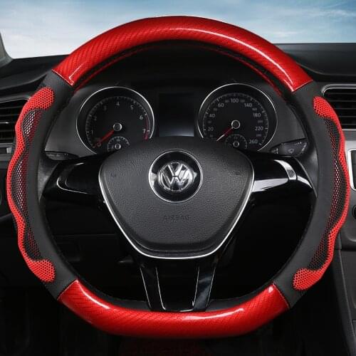 D Shape O shape Car Steering Wheel Cover Non-slip PU Leather for POLO GOLF 7 Scirocco Suzuki Swift Nissan Rogue High Quality