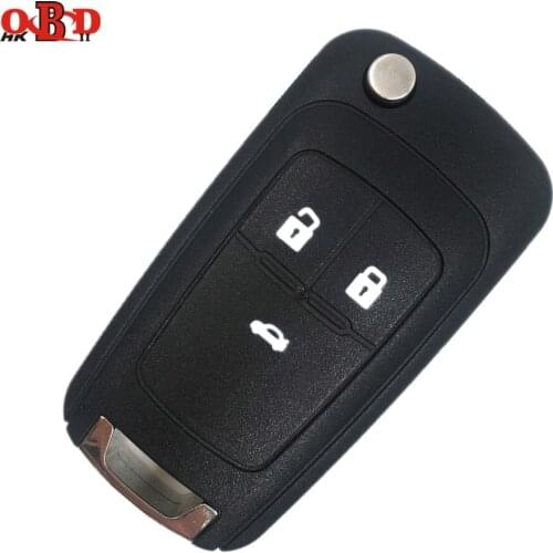 HKOBDII Cheap Flip Folding Remote Car Key 3 Button For Chevrolet Cruze 315/433MHZ ID46 Chip HU100 Uncut Blade