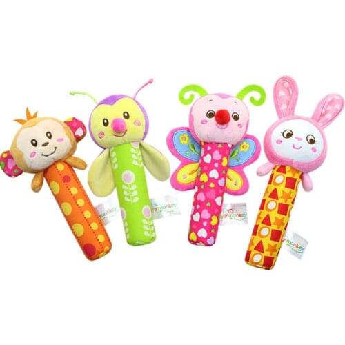 Highbellum BABY TOY Baby Rattle Toys Animal Hand Bells Plush Baby Toy High Quality Newbron Gift Christmas Animal Style
