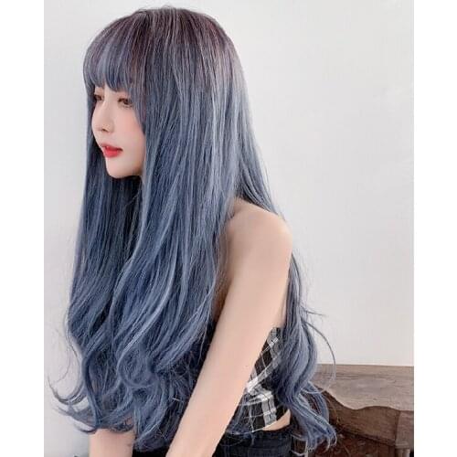 DM-WIG27) Resin Japan Anime Kigurumi Cosplay Mask Lolita BJD Crossdressing Straight Roll Cosplay Wig