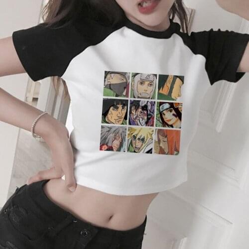 2021 Hot Anime Akatsuki Kakashi T Shirt Woman Kawaii Summer Tops Graphic Tees Harajuku Tshirt Female Casual Tees Cool T-Shirt