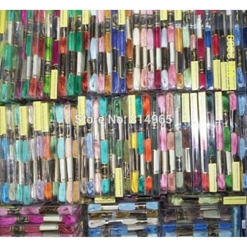 Multi Colors / Rainbow Colors Sewing Threads Embroidery / Cross Stitch Floss Thread Yarn