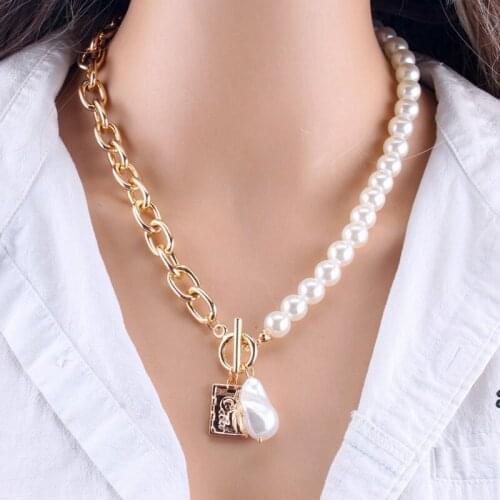 Punk Multi Layered Pearl Choker Necklace Collar Statement Coin Pearl Butterfly Pendant Necklace Women Jewelry