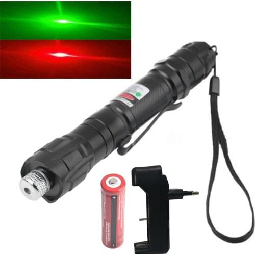High-power red laser pointer 5MW green laser pointer Powerful laser 10000M ultra-long radiation distance detachable laser head