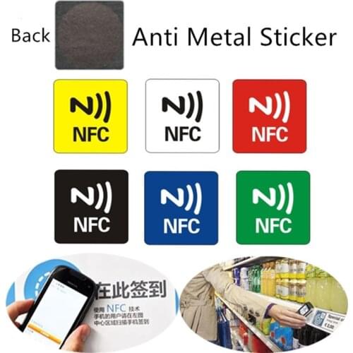 3/6pcs/Lot NFC Stickers NFC 213 Tags Anti Metal RFID adhesive label sticker NFC213 Tag PET Material NFC Phones