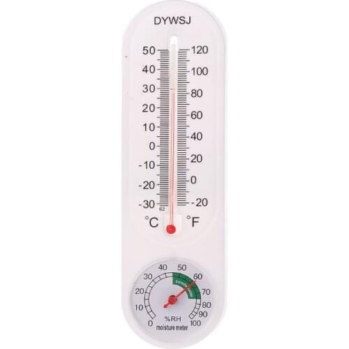 Indoor Outdoor Wall Hung Thermometer Hygrometer Garden Office Temperature Logger Y5JA