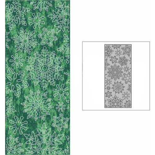 New Slim Background Plate Romantic Winter Snowflakes Craft Embossing 2021 Metal Cutting Dies for DIY Scrapbooking Card Making