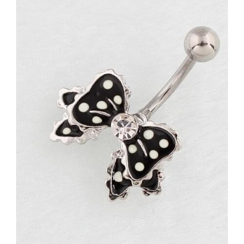 New Fashion Personality Sexy Dot Bow Belly Rings for Women Body Piecing Jewelry