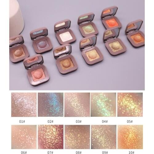 10 Color Eyeshadow Makeup Palette Eye Shadow Palette Shine Polarize Eyeshadow Sparkling Duochrome Pigment Cosmetics TSLM2