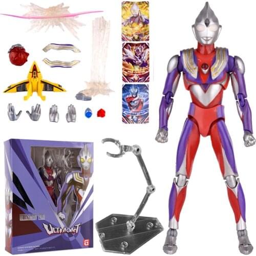 SHF Act Ultraman Super Movable 16cm Boxed Tiga Zero Beria Orb with Special Effects and Stand Toy Gift Decoration