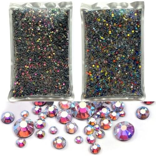 14400pcs Wholesale стразы DMC Hotfix Rhinestones Crystal AB Flatback Glass Strass Hot Fix Rhinestone For Wedding Dress B3961