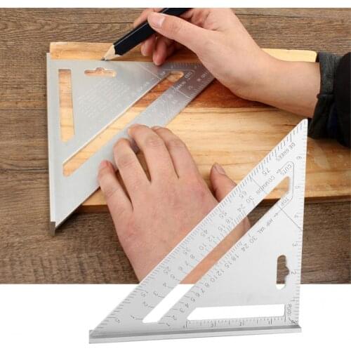Woodworking Angle Ruler Aluminum Alloy Rafter Triangle Ruler Protractor Square Carpenter Measurement Tool