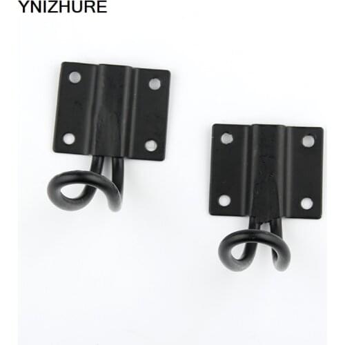 10PCS 37*62mm Antique Coat Metal Clothes Bag Hat Hanger Wall hanging Black Baking paint single hook High Quality