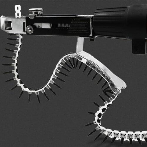 Screw Nail Chain with 50pcs Screws for Chain Nail Gun Woodworking Power Tool Parts Drill Attachment Household Tools Accessories