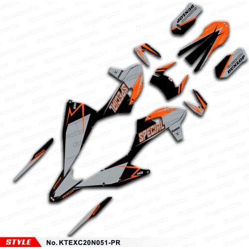 Aftermarket Off-road Stickers for EXC EXC-F XC-W XCF-W 150 300 500 SX SXF XC-F 125 250 350 450 19 to 21, Style No.KTEXC20N051-PR