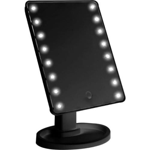 H7JC Personal Touch Screen Makeup Mirror with Light Desktop Cosmetic Table 360° Rotatable Make Up Mirror