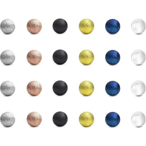 24PCS Acrylic Replacement Balls for Body Jewelry Piercing Belly Button Rings Nipple Tongue Barbell Parts Balls for Women Men