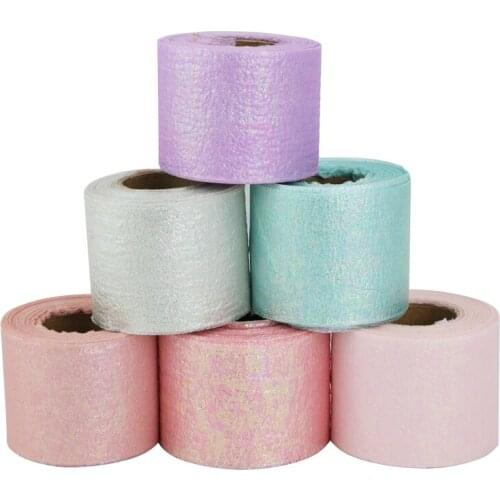 25 yardas/rollo) 60mm DIY glitter yarn ribbon lace hair accessories bow gift decoration materials
