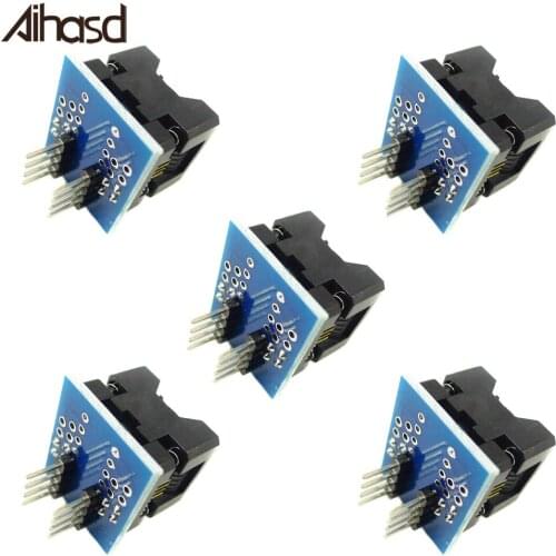 5PCS/LOT SOP8 To DIP8 Narrow Socket 24 93 Conversion Block 150mil Programming Test Block Programmer Adapter