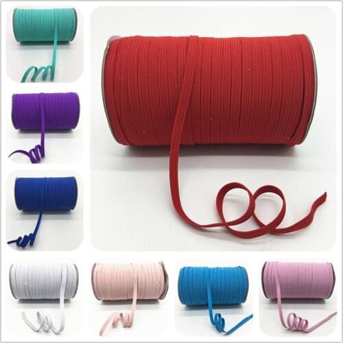 5Yards 7mm High Quality Elastic Ribbon Multirole Satin Elastic Spandex Band Trim For Sewing Ribbon Garment Accessories Lace Trim
