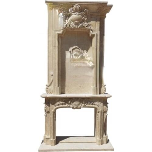 Custom Sizes Egypt Beige Marble Fireplace Surround