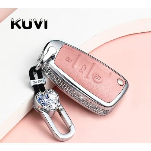 Car Key Case Auto Key Protection Cover For Audi C6 A7 A8 R8 A1 A3 A4 A5 Q7 Car Holder Shell Colorful Car-Styling Accessories