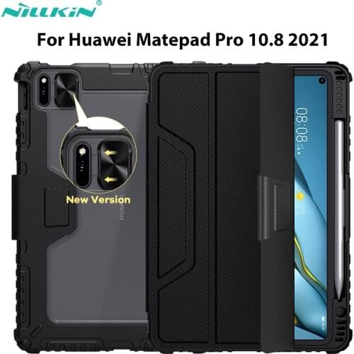 NILLKIN ipad case For Huawei Matepad Pro Case PU Leather Smart Cover Stand With Pencil holder For Huawei Matepad Pro 10.8 2021