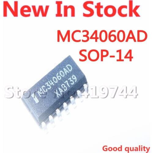 5PCS/LOT MC34060 MC34060AD SOP-14 DC DC switching controller chip In Stock NEW original IC