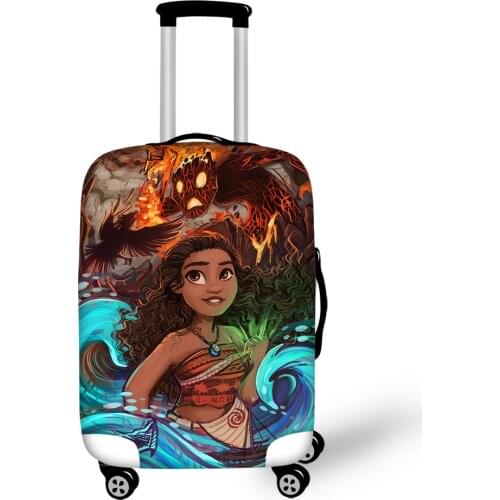 HaoYun Travel Luggage Cover Moana Vaiana Princess Pattern Protective Suitcase Cover Elastic Dust-proof & Water-proof Protector