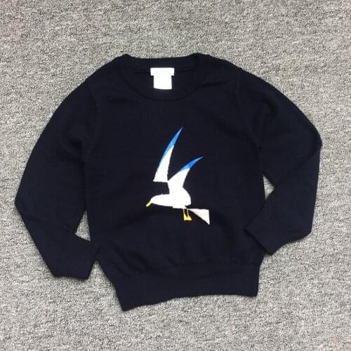 J Original Method Dan Ertong Pullover Sweater Children Pure Cotton Sweater Male Girl Knitting Unlined Upper Garment 3-10 Year