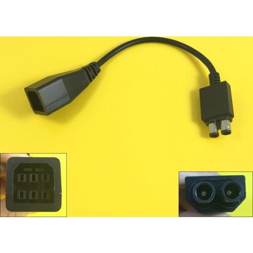 JCD New 2-port AC Power Supply Adapter Transfer Cable Connectors Adaptor Converter Cable for XBOX360 to Xbox 360 Slim