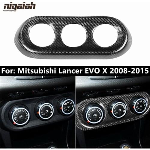 Carbon Fiber Air Panel Control Button Cover For Mitsubishi Lancer Evolution X EVO 10th Car Interior Trim For Lancer EX GT DE