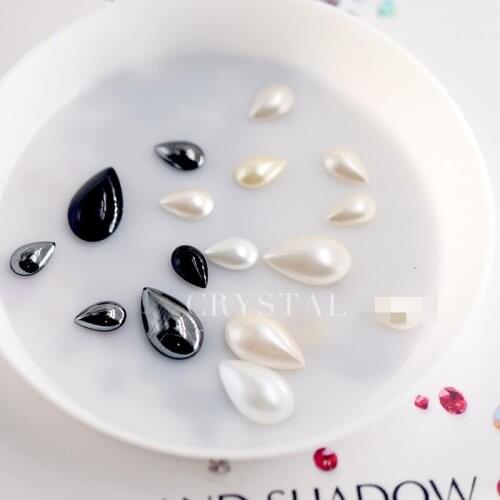Lo Paulina Wedding Nail Arts 2308/4HF Flat Back Water Drop Crystal Pearl From Austria DIY Dress Accessories Jewelry Craft Gifts