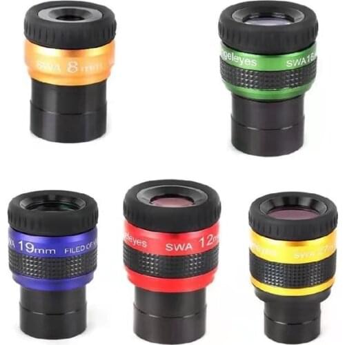 Angeleyes SWA 70 Degree Super Wide-angle High Achromatic 1.25 Inch 8mm 12mm 16mm 19mm 27mm Metal Eyepiece Telescope Accessories