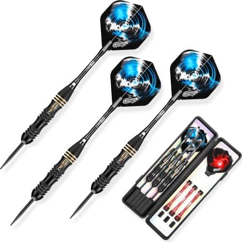 CyeeLife 24g Steel Tip darts set Professional with Cace,Aluminium Shafts + Extra Flights