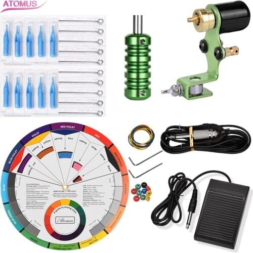 Kit De Tatouage Machines Maquina Tatuar Rotatory Tattoo Machine Pedal Rotary Set Kits Tools Tatoo Up Needle Tatuagem Proficional