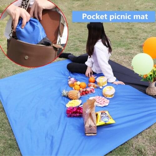 Camping Tent Waterproof Oxford Cloth Picnic Mat Ultra Light Pocket Tent 240x240cm Beach Mat Camping Hiking Mat