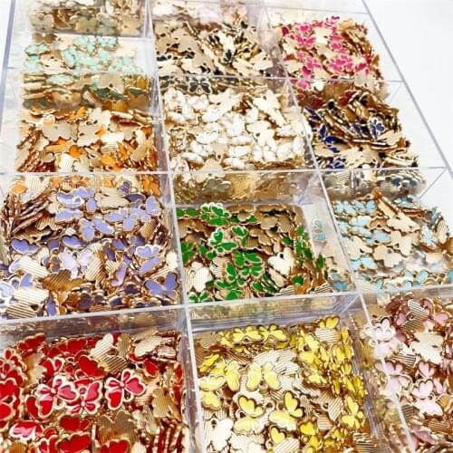 Peixin 12 colors cute butterfly pendant womens earrings DIY jewelry making supplies enamel earrings necklace accessories