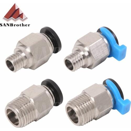 Pneumatic Connectors Bowden Extruder V6 V5 J-head Hotend for OD 4mm PTFE Tube Quick Coupler j-head Fittings 3D Printer Parts