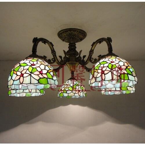 Tiffany style sunflower ceiling light dining-room bedroom lamp