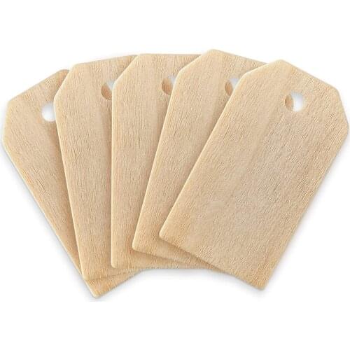 Blank Wooden Gift Tags Labels 2-1/4" x 1-1/4" for Present Party Bags, Wine Bottles, Arts & Crafts, Home Decoration (50 Tags)