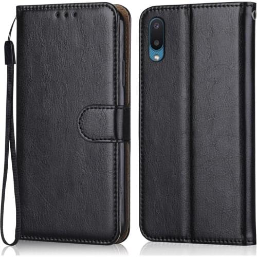 Folio Luxury Leather Case for On Samsung Galaxy A02 A022 A022F SM-A022F 6.5'' Wallet Stand Flip Case Phone Bag with Strap