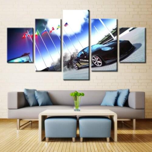 Embelish Modern Wall Art Posters For Living Room 5 Pieces Cool Sports Car HD Print Canvas Painting Home Decor Modular Pictures